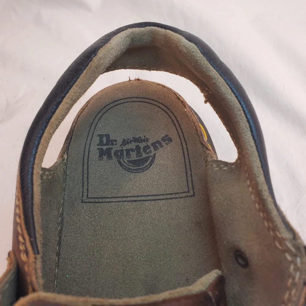 Vintage 90's Dr. Martens AirWair 8A60 Chunky Fisherman Sandals Mens 12 Brown